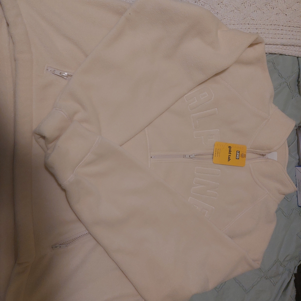 Levi's Cream Fleece Zip-Up